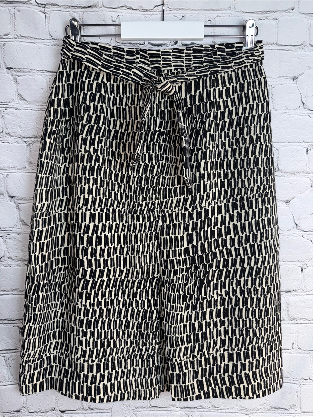 VINTAGE OSCAR MAXX Geometric Tie Waist A-Line Skirt 10